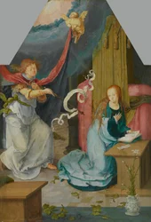 Anunciación a María (cara exterior separada del n.º de inv. 742)