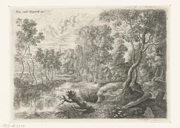 paisaje con un arroyo Seis paisajes (título de la serie)