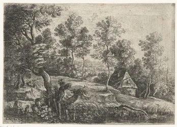 Paisaje con una casa y un pozo Cinco paisajes (título de la serie)