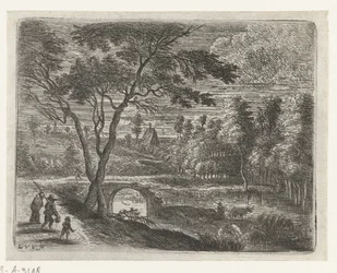 Paisaje con una ruina de un puente Pequeños paisajes (título de serie)