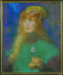 Princesa con orquídeas