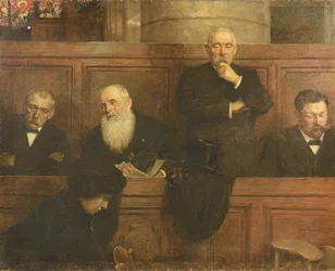 Los mayordomos de la iglesia (óleo sobre lienzo)