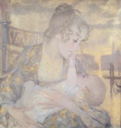 Maternidad o Virgen de Venecia (óleo sobre lienzo)