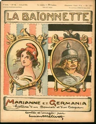 Portada de "La Baionnette", Satírico en Colores