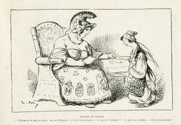 Ilustración en Le Rire, 01/11/13 - Europa y Serbia - Guerra de 14-18