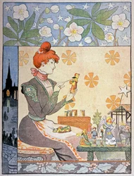 Pintura de santons en Provence. 1898 (Ilustración )