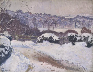 The Dorking Road, Coldharbour, en la nieve