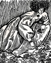 Los Poemas de Ronsard. Grabado original, 1902