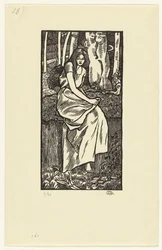mujer en un bosque Chica del bosque