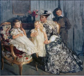 Madame Simon con sus hijos