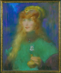 Princesa con orquídeas