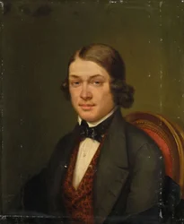 Retrato del compositor Robert Schumann 1810-1856, 1842