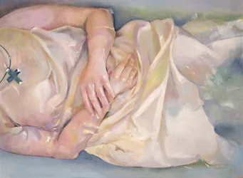 Manos cruzadas, 2004 (óleo sobre tabla)