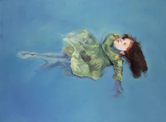 Chica flotando, 2004 (óleo sobre lienzo)