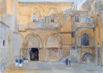 La Iglesia del Santo Sepulcro al Amanecer, Jerusalén