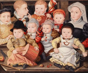 Retrato de grupo de niños, 1565