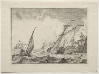 Barcos en una tormenta, 1701