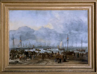 El desembarco de Guillermo de Orange en Scheveningen (óleo sobre lienzo)