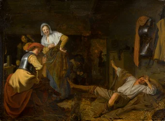 Soldados en el toque de diana, circa 1650