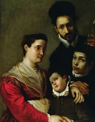 Retrato de la familia Tacconi (óleo sobre lienzo)