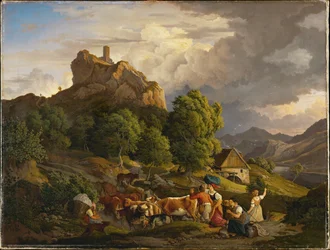 Pasto con rebaño y ruinas de un castillo (pintura)