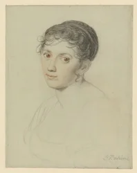 Cabeza femenina, retrato de busto
