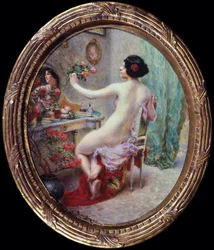 La Toilette. Pintura de Ludwig Deutsch (1855-1935)