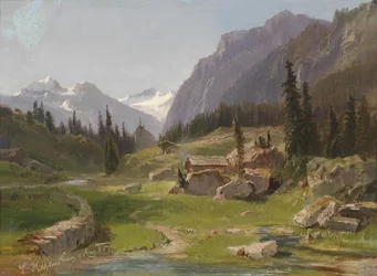 Idílico paisaje de montaña
