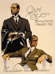 Carl Mauer / Remscheid Hage i. W. Ropa de hombre de fabricación propia