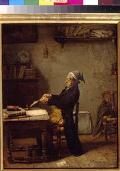 Científico trabajando por Knaus, Ludwig (1829-1910)