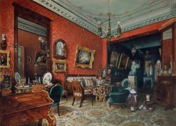 Una sala de estar, 1840s