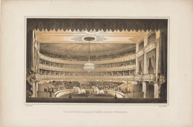 Interior del Teatro del Circo Ecuestre en San Petersburgo, 1850