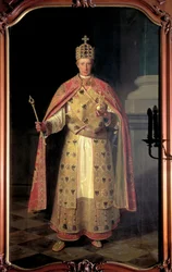 Francisco II, Emperador del Sacro Imperio Romano, con la insignia imperial