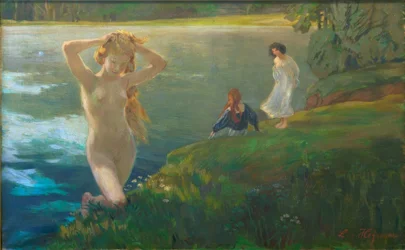 Niñas bañándose