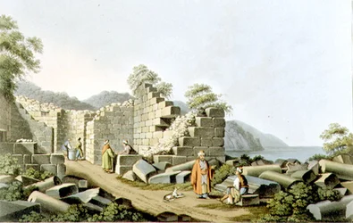 Ruinas de un antiguo templo en Samos, lámina 58 de 