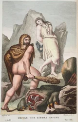 Hércules salva a Hesione, libro XI, ilustración de 