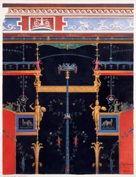 Decoraciones murales de la Casa de Aulus Vettius, Pompeya, c.36-39 d.C.