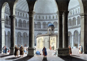 Iglesia del Santo Sepulcro En “Vista del Dominio Otomano en Europa en Asia y otras islas del Mediterráneo”. De dibujos originales de Luigi Mayer, Londres