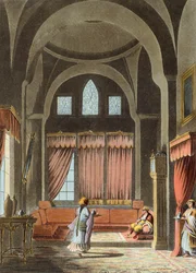 Interior de un harén en El Cairo
