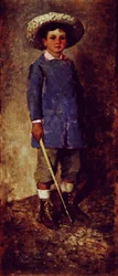 Retrato de un niño, de Luigi Nono (1850-1918), óleo sobre tabla de madera.