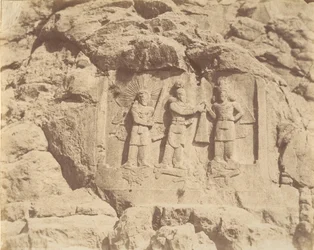 7 [Taq-e Bostan, ceremonia de coronación de Sapor II, Kermanshah], décadas de 1840-60.