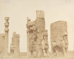 La antigua puerta de entrada a Persépolis, 1858