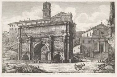 Boog van Septimius Severus te Roma Vista del Arco de Septimio (título sobre el objeto)