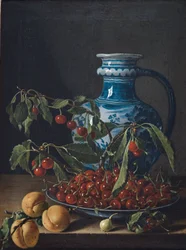 Bodegón con fruta y jarra