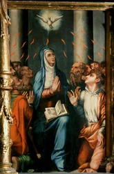 El milagro de PentecoSt (pintura sobre lienzo)