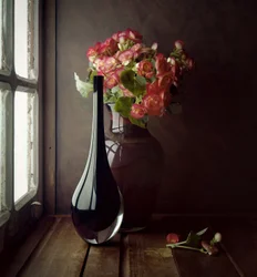 Lámpara de ventana «Flores rosas»
