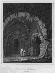 Parte del interior del Castillo en Newcastle, Northumberland