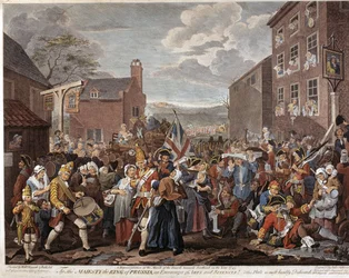 La marcha de los guardias hacia Escocia en el año 1745