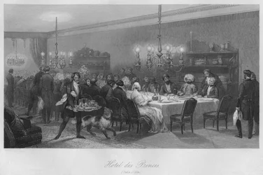 Hotel des Princes. Mesa DHote, c1843