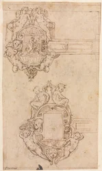 Diseño para bisagras decorativas, mediados de 1500s
